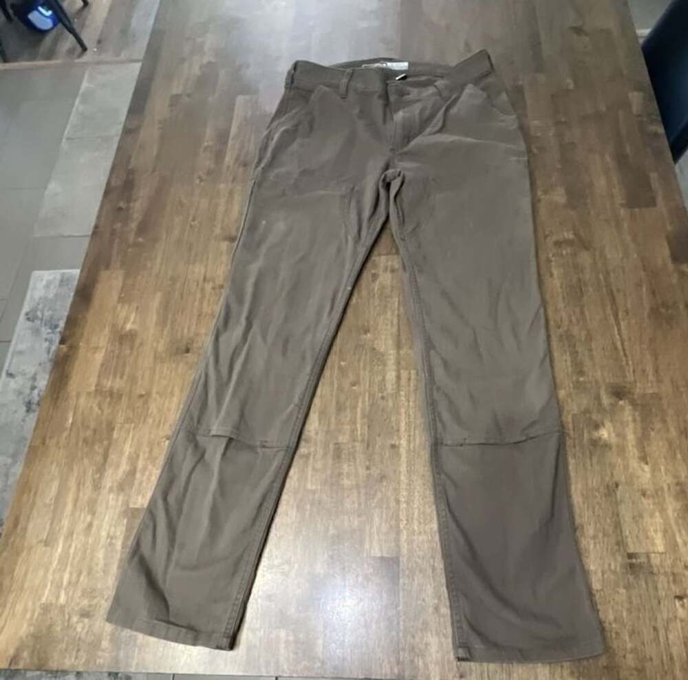 Carhartt Rugged Flex Relaxed Fit Canvas Double-Front Pant Size 6 Brown 31x30